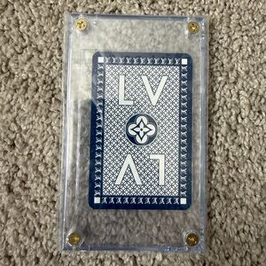 Louis Vuitton Blue and White Playing Card